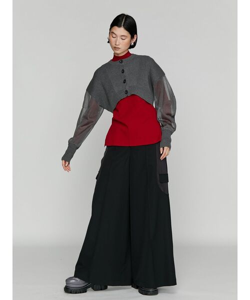 UN3D.（アンスリード）の「CUT OUT DETAIL PT / カットアウトディテールパンツ（その他パンツ・レディース・グレー/ブラック・36/38）」の20枚目の写真