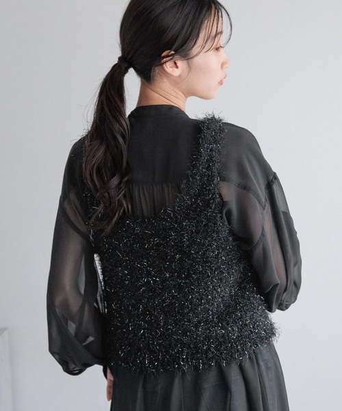 LOWRYS FARM（ローリーズファーム）の「シアーシャツワンピース　 130972（シャツワンピース・レディース・ブラック/ブルー/アイボリー・FREE）」の13枚目の写真