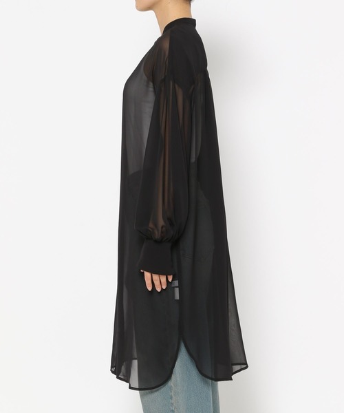 LOWRYS FARM（ローリーズファーム）の「シアーシャツワンピース　 130972（シャツワンピース・レディース・ブラック/ブルー/アイボリー・FREE）」の17枚目の写真