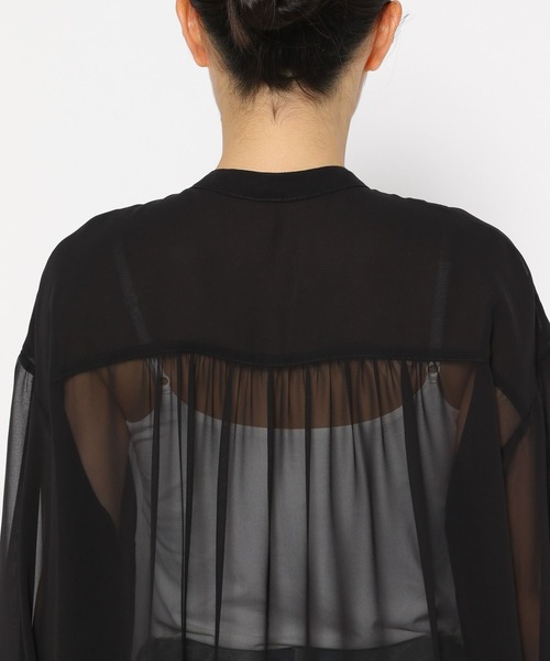 LOWRYS FARM（ローリーズファーム）の「シアーシャツワンピース　 130972（シャツワンピース・レディース・ブラック/ブルー/アイボリー・FREE）」の22枚目の写真