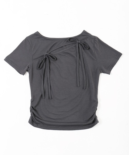 PHILLY（フィリー）の「【PHILLY】カットアウトWリボンTシャツ（Tシャツ/カットソー・レディース・チャコールグレー/ピンク/ホワイト・FREE）」の19枚目の写真