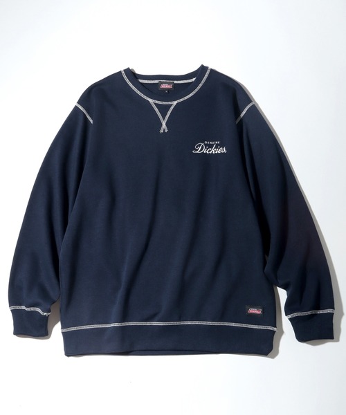 Dickies（ディッキーズ）の「【GENUINE DICKIES/ジェニュインディッキーズ】 ロゴプリント 配色ステッチ クルーネック 長袖 スウェット トレーナー（スウェット・メンズ・スミクロ/ネイビー/グリーン/アッシュグレー・XL/M/L）」の9枚目の写真