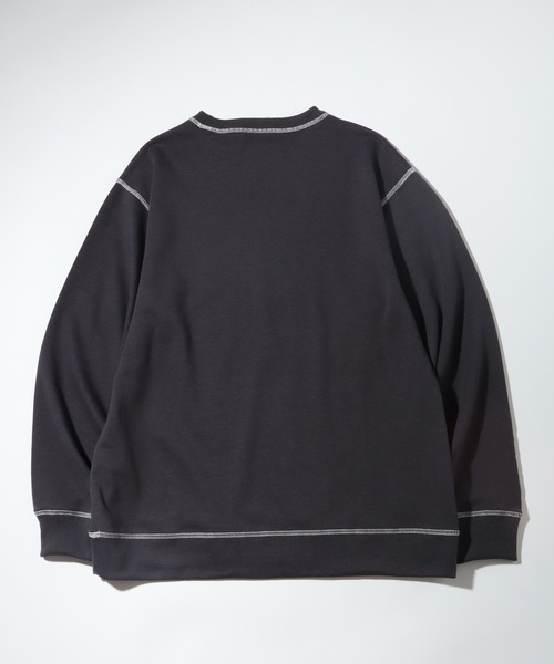 Dickies（ディッキーズ）の「【GENUINE DICKIES/ジェニュインディッキーズ】 ロゴプリント 配色ステッチ クルーネック 長袖 スウェット トレーナー（スウェット・メンズ・スミクロ/ネイビー/グリーン/アッシュグレー・XL/M/L）」の6枚目の写真