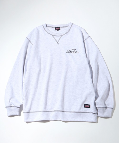 Dickies（ディッキーズ）の「【GENUINE DICKIES/ジェニュインディッキーズ】 ロゴプリント 配色ステッチ クルーネック 長袖 スウェット トレーナー（スウェット・メンズ・スミクロ/ネイビー/グリーン/アッシュグレー・XL/M/L）」の7枚目の写真