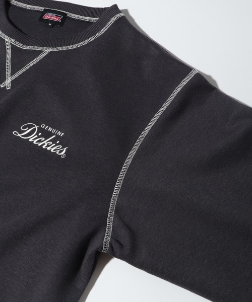 Dickies（ディッキーズ）の「【GENUINE DICKIES/ジェニュインディッキーズ】 ロゴプリント 配色ステッチ クルーネック 長袖 スウェット トレーナー（スウェット・メンズ・スミクロ/ネイビー/グリーン/アッシュグレー・XL/M/L）」の13枚目の写真