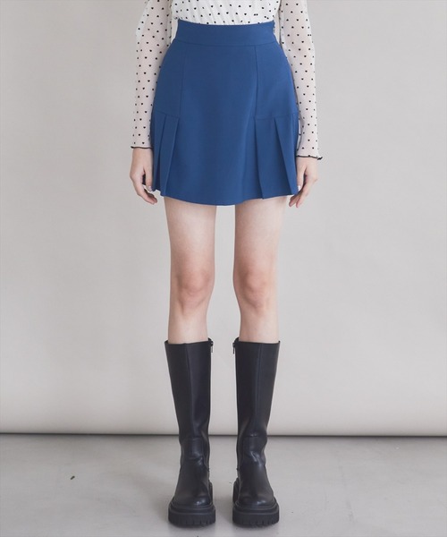 REDYAZEL(レディアゼル)の「【セットアップ可能】サイドプリーツミニスカート(スカート・レディース・ベージュ/サックスブルー/グレー・MEDIUM/SMALL)」の15枚目の写真