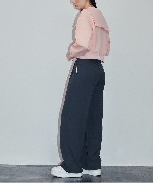 MOCOA'S(モコアズ)の「ラインスラックスパンツ(スラックス・レディース・ブラック/ベージュ/ネイビー・SMALL/MEDIUM/LARGE)」の6枚目の写真