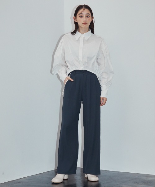 MOCOA'S(モコアズ)の「ラインスラックスパンツ(スラックス・レディース・ブラック/ベージュ/ネイビー・SMALL/MEDIUM/LARGE)」の17枚目の写真
