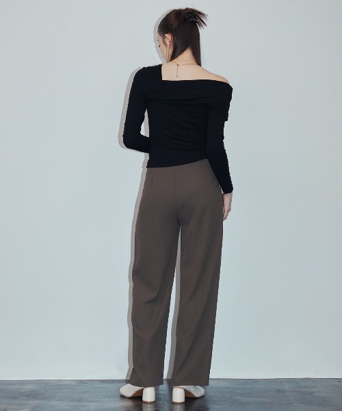 MOCOA'S(モコアズ)の「ラインスラックスパンツ(スラックス・レディース・ブラック/ベージュ/ネイビー・SMALL/MEDIUM/LARGE)」の21枚目の写真