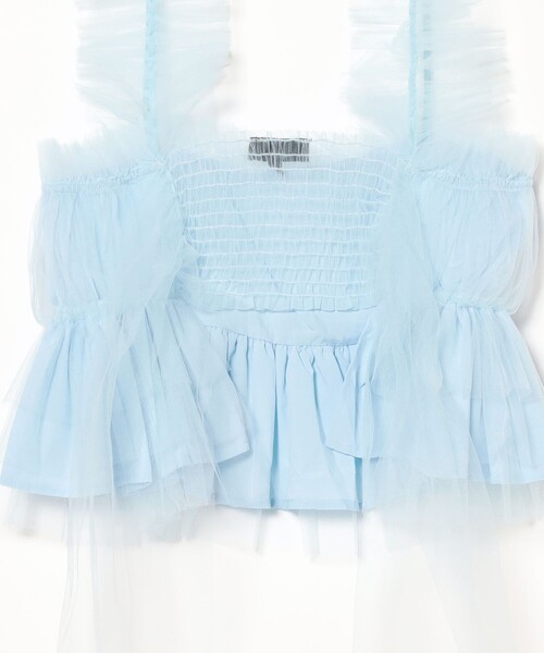 Sister Jane(シスタージェーン)の「sister jane / Lexi Tulle Cami Top(キャミソール・レディース・サックスブルー・SMALL)」の3枚目の写真