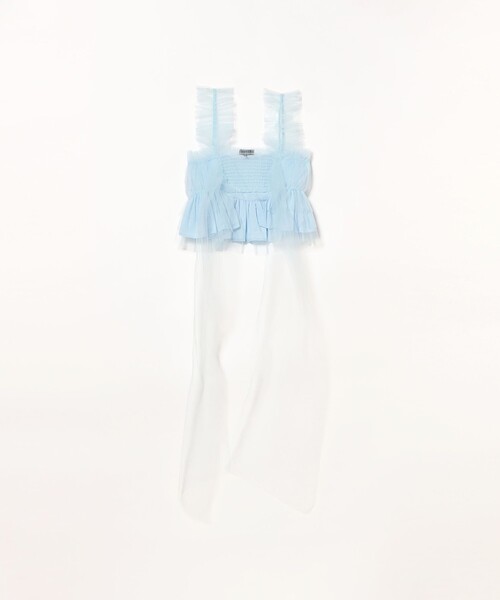 Sister Jane(シスタージェーン)の「sister jane / Lexi Tulle Cami Top(キャミソール・レディース・サックスブルー・SMALL)」の4枚目の写真