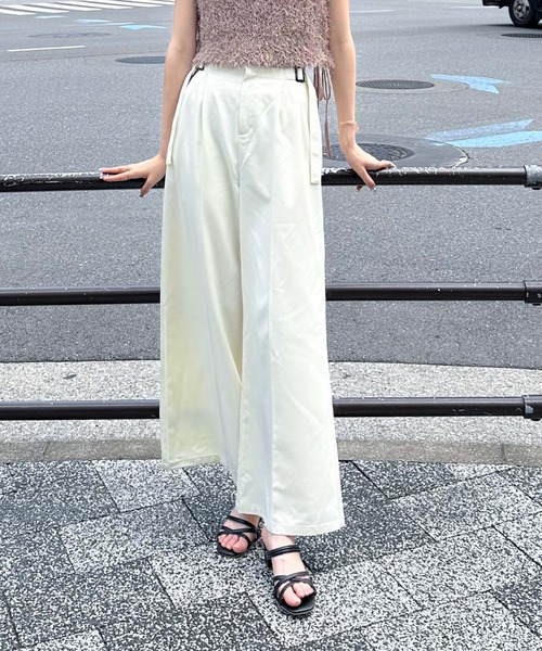 archives（アルシーヴ）の「【選べる！ＳＥＴＵＰシリーズ】サイドベルトワイドパンツ’（その他パンツ・レディース・ブラウン/グレー/ブラック/アイボリー・MEDIUM）」の2枚目の写真