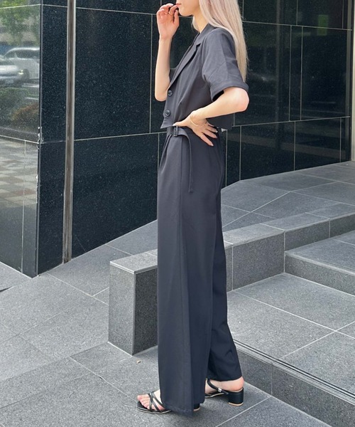 archives（アルシーヴ）の「【選べる！ＳＥＴＵＰシリーズ】サイドベルトワイドパンツ’（その他パンツ・レディース・ブラウン/グレー/ブラック/アイボリー・MEDIUM）」の8枚目の写真