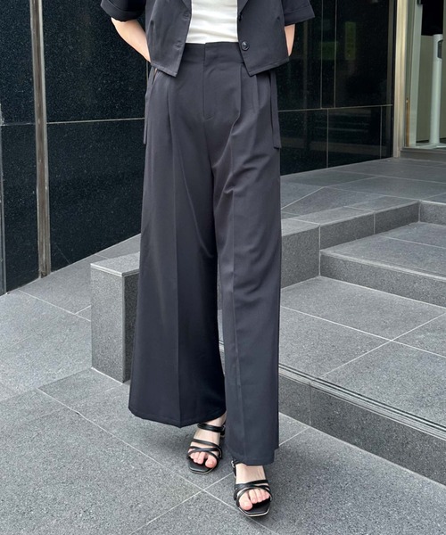 archives（アルシーヴ）の「【選べる！ＳＥＴＵＰシリーズ】サイドベルトワイドパンツ’（その他パンツ・レディース・ブラウン/グレー/ブラック/アイボリー・MEDIUM）」の6枚目の写真