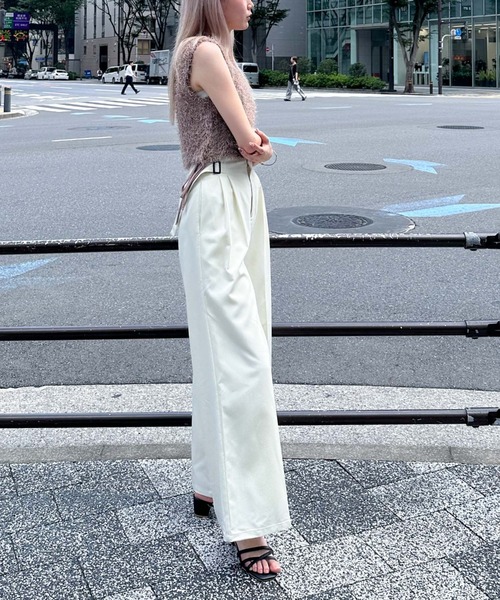 archives（アルシーヴ）の「【選べる！ＳＥＴＵＰシリーズ】サイドベルトワイドパンツ’（その他パンツ・レディース・ブラウン/グレー/ブラック/アイボリー・MEDIUM）」の14枚目の写真