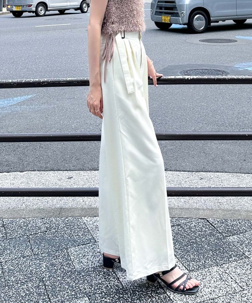 archives（アルシーヴ）の「【選べる！ＳＥＴＵＰシリーズ】サイドベルトワイドパンツ’（その他パンツ・レディース・ブラウン/グレー/ブラック/アイボリー・MEDIUM）」の12枚目の写真