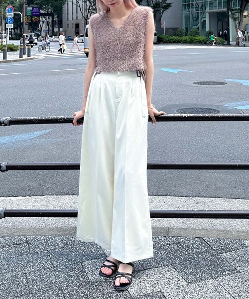 archives（アルシーヴ）の「【選べる！ＳＥＴＵＰシリーズ】サイドベルトワイドパンツ’（その他パンツ・レディース・ブラウン/グレー/ブラック/アイボリー・MEDIUM）」の16枚目の写真