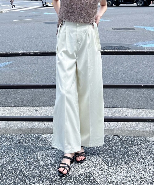 archives（アルシーヴ）の「【選べる！ＳＥＴＵＰシリーズ】サイドベルトワイドパンツ’（その他パンツ・レディース・ブラウン/グレー/ブラック/アイボリー・MEDIUM）」の11枚目の写真