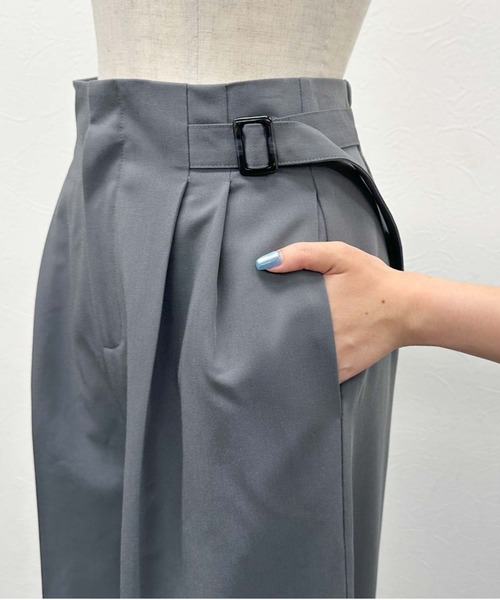 archives（アルシーヴ）の「【選べる！ＳＥＴＵＰシリーズ】サイドベルトワイドパンツ’（その他パンツ・レディース・ブラウン/グレー/ブラック/アイボリー・MEDIUM）」の5枚目の写真