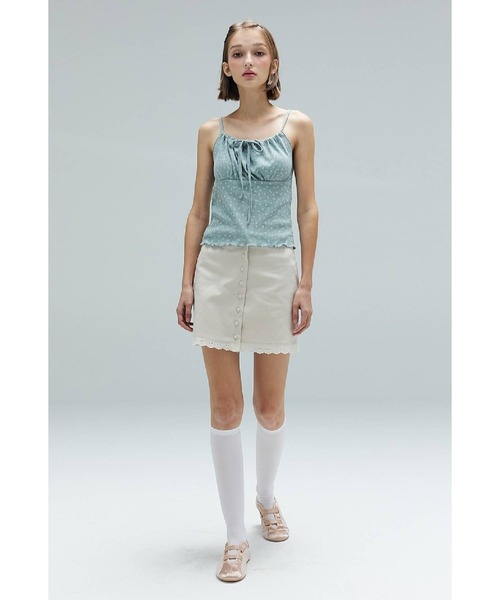 DEARSTALKER（ディアストーカー）の「DEARSTALKER／VIVIフラワーキャミ（キャミソール・レディース・セージグリーン/チャコール/ピンク・FREE）」の17枚目の写真