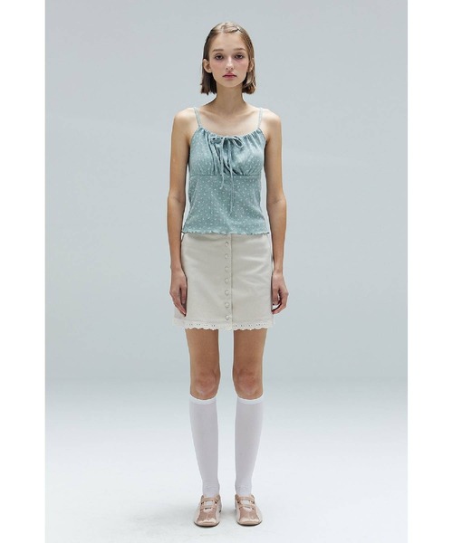 DEARSTALKER（ディアストーカー）の「DEARSTALKER／VIVIフラワーキャミ（キャミソール・レディース・セージグリーン/チャコール/ピンク・FREE）」の16枚目の写真