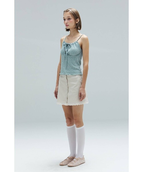 DEARSTALKER（ディアストーカー）の「DEARSTALKER／VIVIフラワーキャミ（キャミソール・レディース・セージグリーン/チャコール/ピンク・FREE）」の15枚目の写真