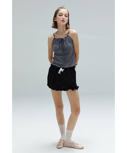 DEARSTALKER（ディアストーカー）の「DEARSTALKER／VIVIフラワーキャミ（キャミソール・レディース・セージグリーン/チャコール/ピンク・FREE）」の9枚目の写真