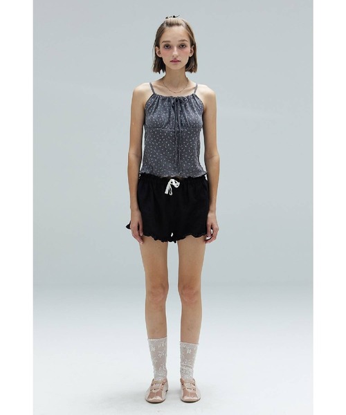 DEARSTALKER（ディアストーカー）の「DEARSTALKER／VIVIフラワーキャミ（キャミソール・レディース・セージグリーン/チャコール/ピンク・FREE）」の8枚目の写真