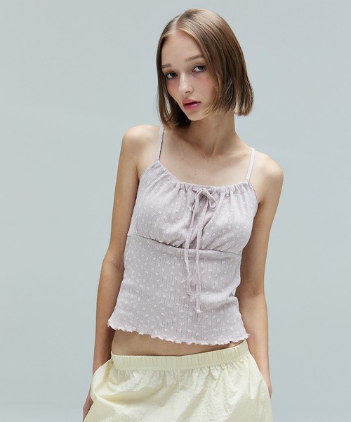 DEARSTALKER（ディアストーカー）の「DEARSTALKER／VIVIフラワーキャミ（キャミソール・レディース・セージグリーン/チャコール/ピンク・FREE）」の22枚目の写真