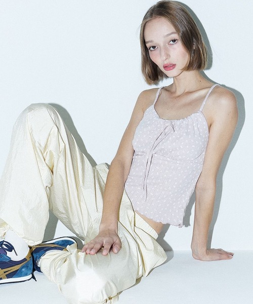 DEARSTALKER（ディアストーカー）の「DEARSTALKER／VIVIフラワーキャミ（キャミソール・レディース・セージグリーン/チャコール/ピンク・FREE）」の20枚目の写真