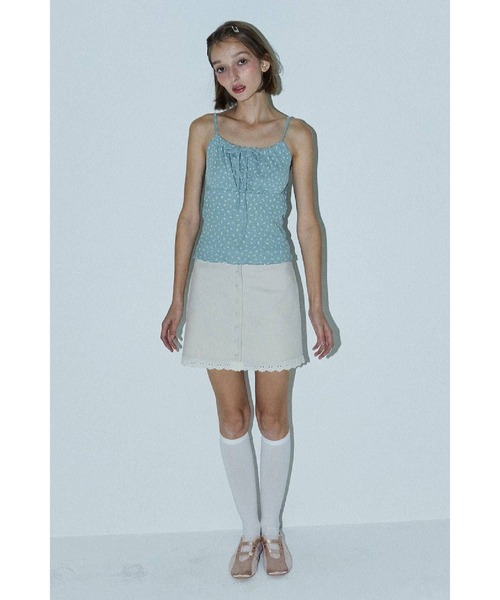 DEARSTALKER（ディアストーカー）の「DEARSTALKER／VIVIフラワーキャミ（キャミソール・レディース・セージグリーン/チャコール/ピンク・FREE）」の19枚目の写真