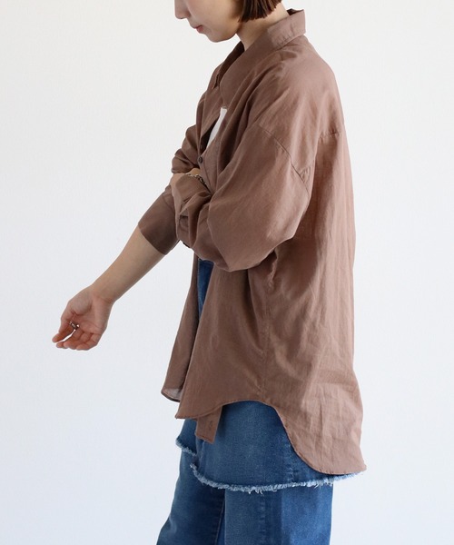 cepo（セポ）の「《2way》80/2 レギュラーシャツ カシュクール（シャツ/ブラウス・レディース・グレー/チャコール/ブラウン・M）」の8枚目の写真