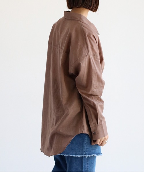 cepo（セポ）の「《2way》80/2 レギュラーシャツ カシュクール（シャツ/ブラウス・レディース・グレー/チャコール/ブラウン・M）」の10枚目の写真