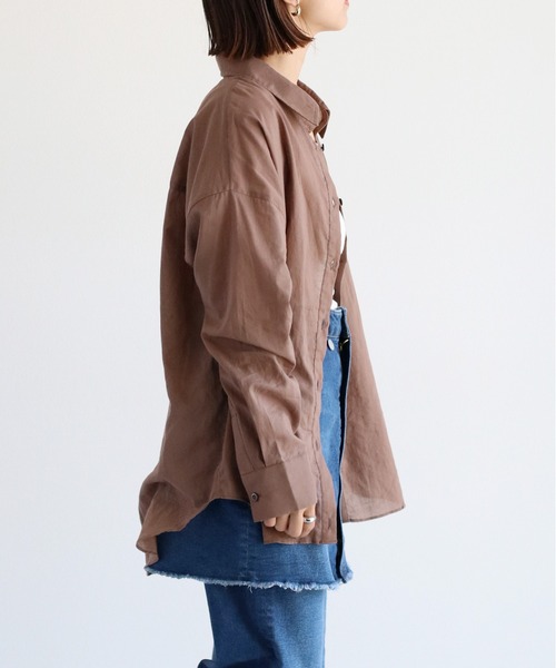 cepo（セポ）の「《2way》80/2 レギュラーシャツ カシュクール（シャツ/ブラウス・レディース・グレー/チャコール/ブラウン・M）」の11枚目の写真