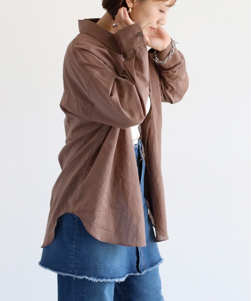 cepo（セポ）の「《2way》80/2 レギュラーシャツ カシュクール（シャツ/ブラウス・レディース・グレー/チャコール/ブラウン・M）」の12枚目の写真