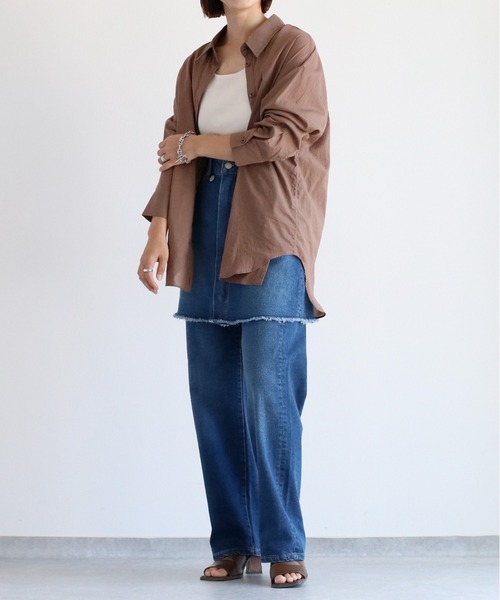 cepo（セポ）の「《2way》80/2 レギュラーシャツ カシュクール（シャツ/ブラウス・レディース・グレー/チャコール/ブラウン・M）」の15枚目の写真