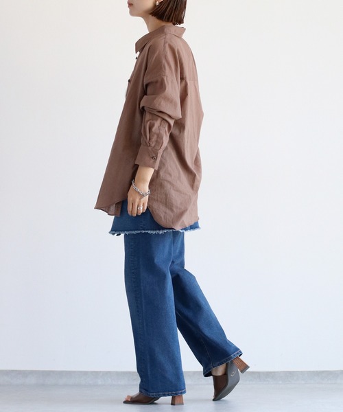 cepo（セポ）の「《2way》80/2 レギュラーシャツ カシュクール（シャツ/ブラウス・レディース・グレー/チャコール/ブラウン・M）」の16枚目の写真