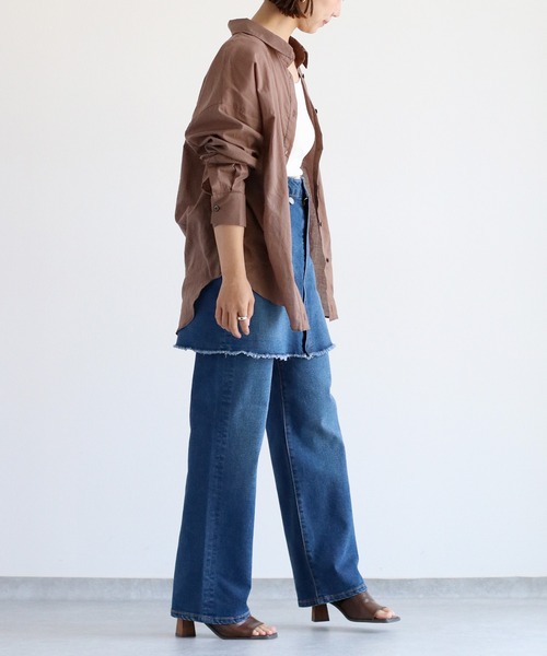 cepo（セポ）の「《2way》80/2 レギュラーシャツ カシュクール（シャツ/ブラウス・レディース・グレー/チャコール/ブラウン・M）」の20枚目の写真