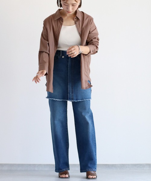 cepo（セポ）の「《2way》80/2 レギュラーシャツ カシュクール（シャツ/ブラウス・レディース・グレー/チャコール/ブラウン・M）」の14枚目の写真