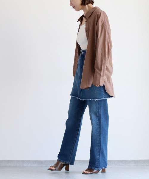 cepo（セポ）の「《2way》80/2 レギュラーシャツ カシュクール（シャツ/ブラウス・レディース・グレー/チャコール/ブラウン・M）」の17枚目の写真