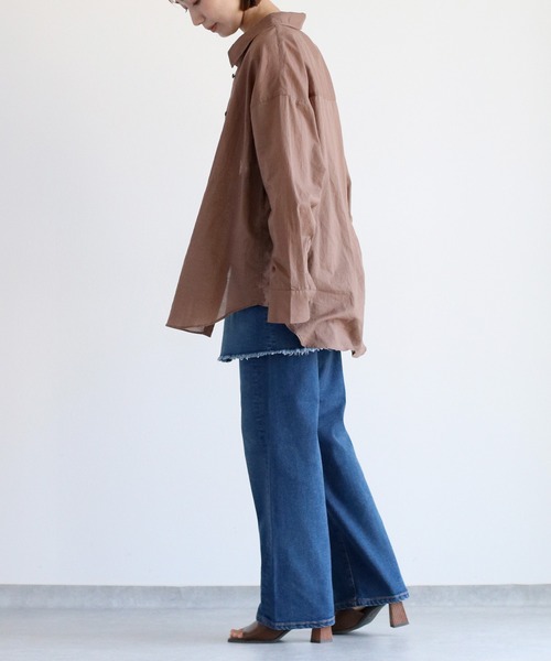 cepo（セポ）の「《2way》80/2 レギュラーシャツ カシュクール（シャツ/ブラウス・レディース・グレー/チャコール/ブラウン・M）」の18枚目の写真