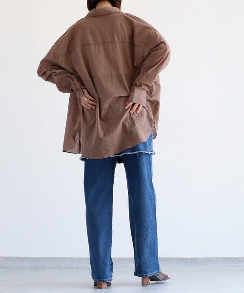 cepo（セポ）の「《2way》80/2 レギュラーシャツ カシュクール（シャツ/ブラウス・レディース・グレー/チャコール/ブラウン・M）」の19枚目の写真