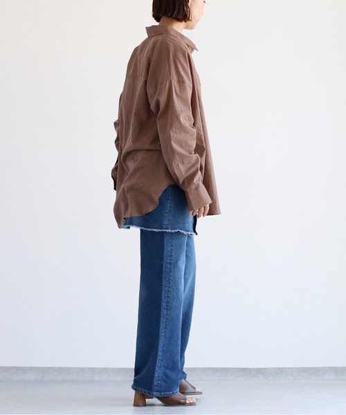 cepo（セポ）の「《2way》80/2 レギュラーシャツ カシュクール（シャツ/ブラウス・レディース・グレー/チャコール/ブラウン・M）」の21枚目の写真