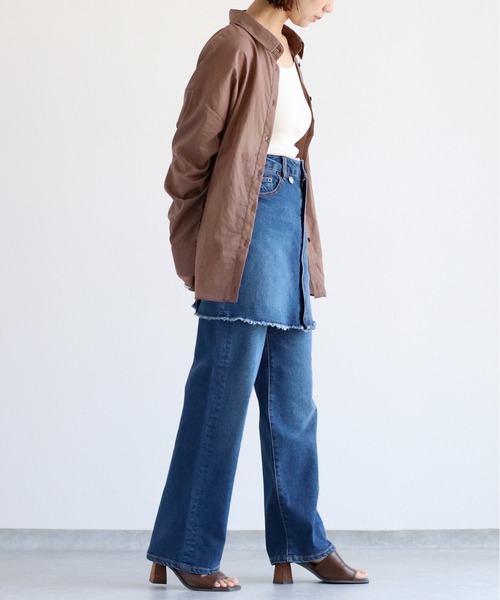 cepo（セポ）の「《2way》80/2 レギュラーシャツ カシュクール（シャツ/ブラウス・レディース・グレー/チャコール/ブラウン・M）」の22枚目の写真