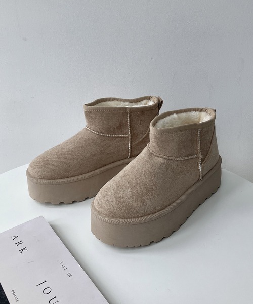 厚底ショートムートンブーツ（ブーツ）｜AS KNOW AS plus