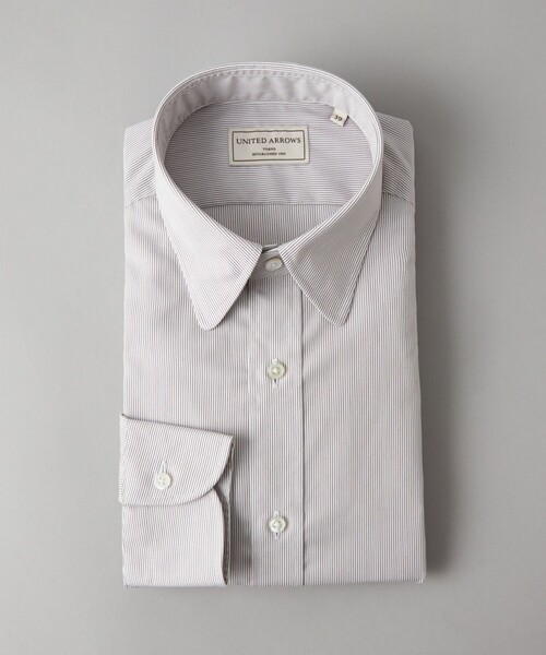 【セール】イージーケア ピンストライプ ラウンドカラーシャツ -抗菌防臭-（シャツ/ブラウス）｜UNITED ARROWS（ユナイテッドアローズ）