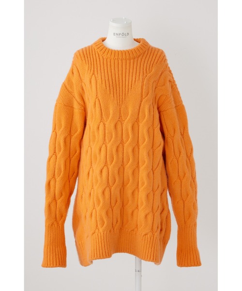 23AW 【エンフォルド】CABLE VASE PULLOVER ニット 38 23AW 【エンフォルド】CABLE VASE PULLOVER ニット 38