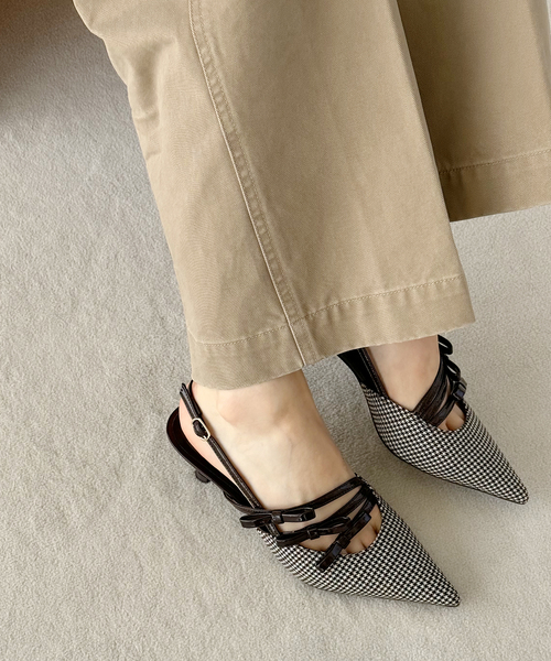 le decore le talon lady ribbon ミュール WEB限定》Le decore / ル デコレ 5cm lady ribbonパンプス