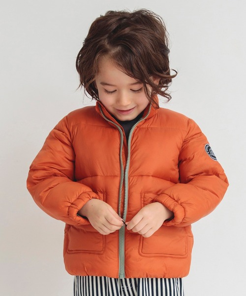 BRANSHES(ブランシェス)の「【やわらかふんわり】ジップアップアウター(ダウンジャケット/コート・キッズ・ブラック/マルチ/ネイビー/オレンジ・110cm/120cm/100cm/90cm/150cm/140cm/130cm)」の3枚目の写真