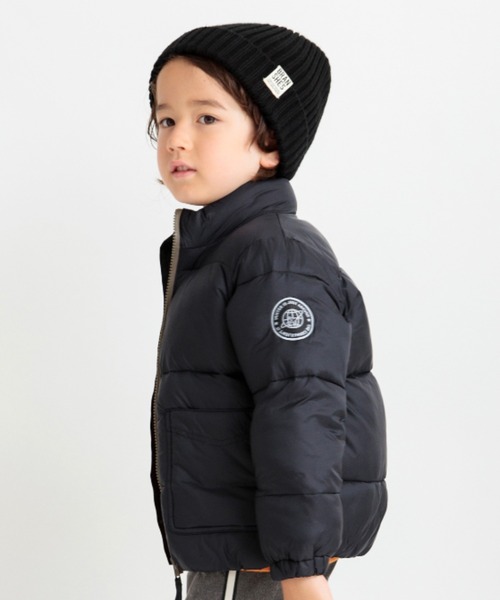 BRANSHES(ブランシェス)の「【やわらかふんわり】ジップアップアウター(ダウンジャケット/コート・キッズ・ブラック/マルチ/ネイビー/オレンジ・110cm/120cm/100cm/90cm/150cm/140cm/130cm)」の5枚目の写真